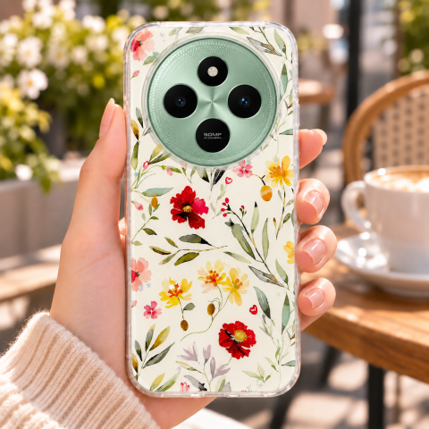 Husa pentru Xiaomi POCO C75 cu imprimeu floral, rezistenta la socuri si lovituri - ZetGSM [4]