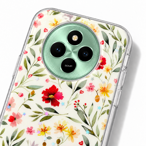 Husa pentru Xiaomi POCO C75 cu imprimeu floral, rezistenta la socuri si lovituri - ZetGSM [3]