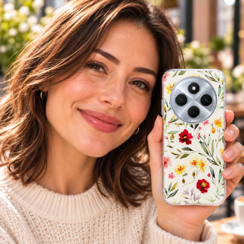 Husa pentru Xiaomi Redmi 14C 4G / 5G cu imprimeu floral, rezistenta la socuri si lovituri - ZetGSM [7]