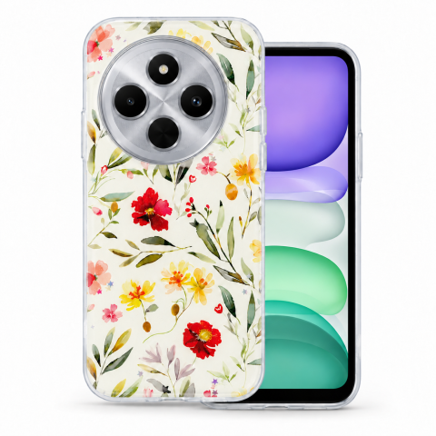 Huse Xiaomi - Husa pentru Xiaomi Redmi 14C 4G / 5G cu imprimeu floral, rezistenta la socuri si lovituri - ZetGSM