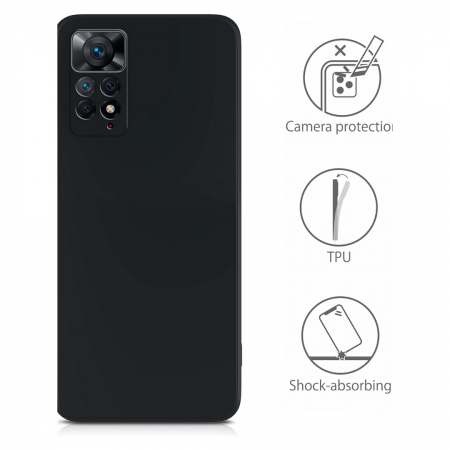 Husa pentru Xiaomi Redmi Note 11 Pro 4G din sIlicon catifelat cu interior din microfibra si protectie la camere [3]