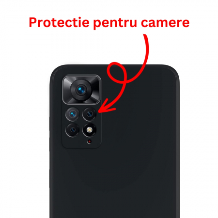 Husa pentru Xiaomi Redmi Note 11 Pro 5G din sIlicon catifelat cu interior din microfibra si protectie la camere [2]