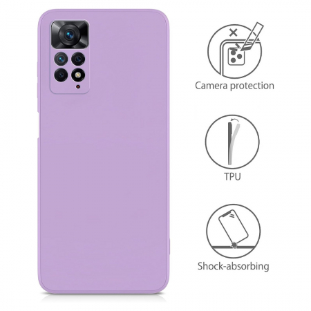 Husa pentru Xiaomi Redmi Note 11 Pro 5G din sIlicon catifelat cu interior din microfibra si protectie la camere [3]