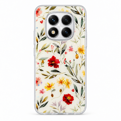 Husa pentru Xiaomi Redmi Note 14 Pro 5G cu imprimeu floral, rezistenta la socuri si lovituri - ZetGSM [2]