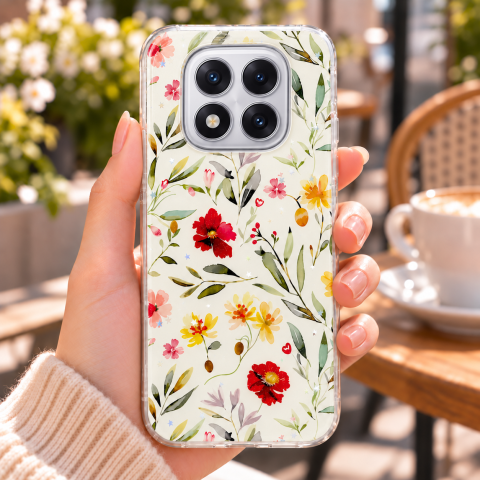 Husa pentru Xiaomi Redmi Note 14 Pro 5G cu imprimeu floral, rezistenta la socuri si lovituri - ZetGSM [4]