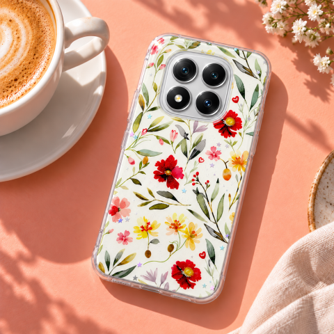Husa pentru Xiaomi Redmi Note 14 Pro 5G cu imprimeu floral, rezistenta la socuri si lovituri - ZetGSM [5]