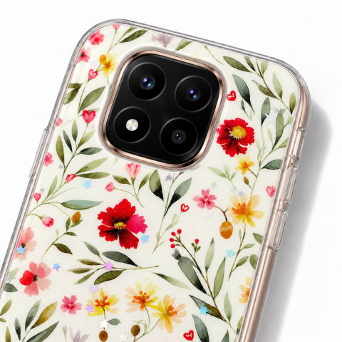 Husa pentru Xiaomi Redmi Note 14 Pro Plus 5G cu imprimeu floral, rezistenta la socuri si lovituri - ZetGSM [3]