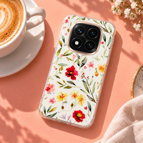 Husa pentru Xiaomi Redmi Note 14 Pro Plus 5G cu imprimeu floral, rezistenta la socuri si lovituri - ZetGSM [5]