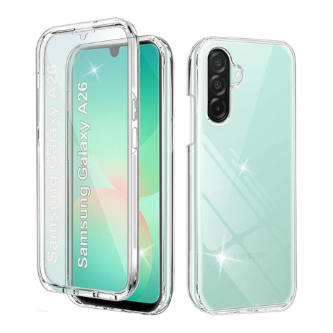 Huse Telefoane - Husa Protectie 360° (Fata+Spate) compatibila Samsung Galaxy A26, Transparanta,