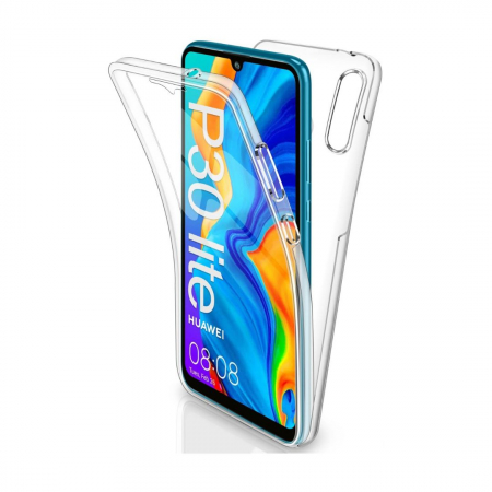 Huse Huawei - Husa protectie 360 (fata+spate) pentru Huawei P30 Lite - Transparenta