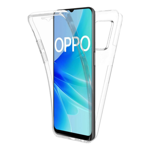 Huse Oppo - Husa Protectie 360° (Fata+Spate) pentru Oppo A77 4G, Transparanta, Protectie Completa