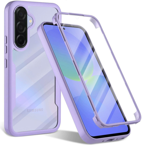 Huse Samsung - Husa Protectie 360° (Fata + Spate) pentru Samsung Galaxy A36 5G, Transparenta cu Margini Negre – Protectie Completa