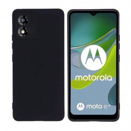 Huse Motorola - Husa silicon catifelat pentru Motorola Moto E13 interior microfibra si protectie camere
