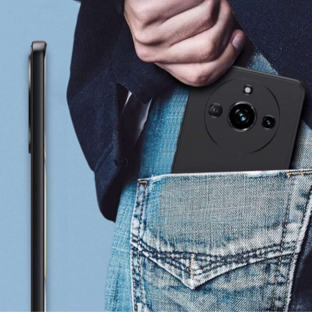 Husa silicon compatibila Realme 11 Pro Plus cu protectie camera - Negru [3]