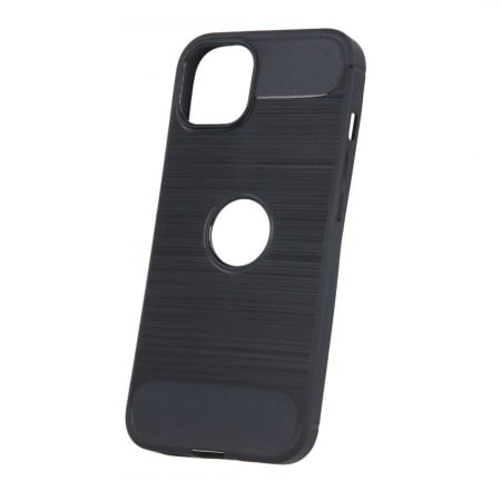 Huse Iphone - Husa iPhone 11 cu Aspect Carbon și Decupaj Logo