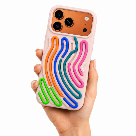 Husa silicon pentru iPhone 17 Pro Max cu snururi colorate si interior din microfibra [5]