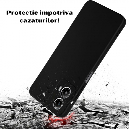 Husa silicon pentru Motorola Moto G24 cu protectie camere - Negru [1]