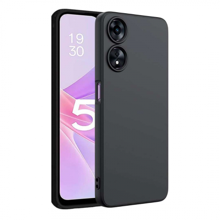 Husa silicon pentru Oppo A78 5G cu protectie camere - Negru