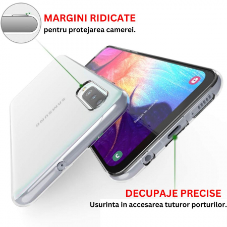Husa silicon pentru Samsung Galaxy A70 - Transparenta [5]