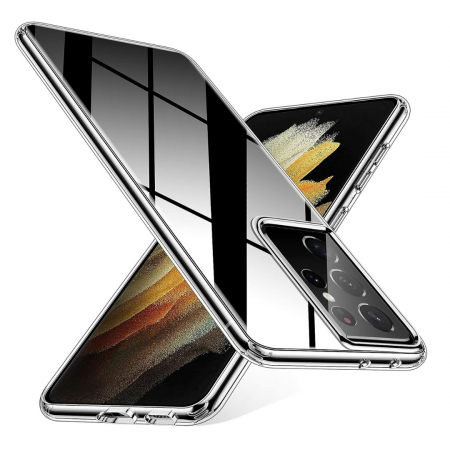 Huse Telefoane - Husă silicon transparent compatibilă Samsung S21 ULTRA