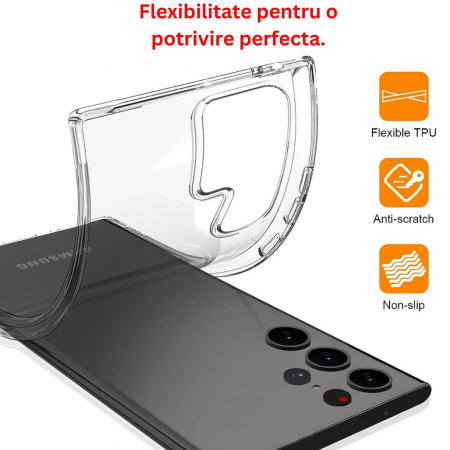 Husă silicon transparent compatibilă Samsung S23 ULTRA [5]
