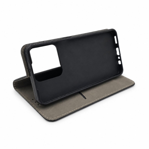 Husa tip carte pentru Honor X5c Plus cu inchidere magnetica, Rezistenta la socuri, Functie de suport, Protectie completa (fata+spate) Smart - Negru [4]