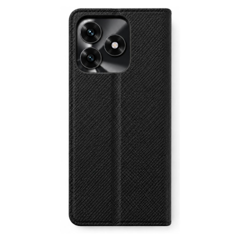 Husa tip carte pentru Honor X5c Plus cu inchidere magnetica, Rezistenta la socuri, Functie de suport, Protectie completa (fata+spate) Smart - Negru [3]