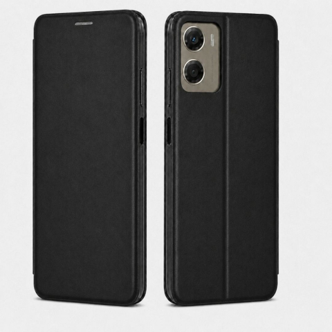 Huse Telefoane - Husa tip carte pentru Motorola Moto G06 Power cu inchidere magnetica, Rezistenta la socuri, Functie de suport, Protectie completa (fata+spate) - Negru