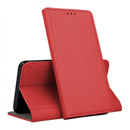 Huse Samsung - Husa tip carte pentru Samsung Galaxy A22 5G inchidere magnetica Smart - Rosu