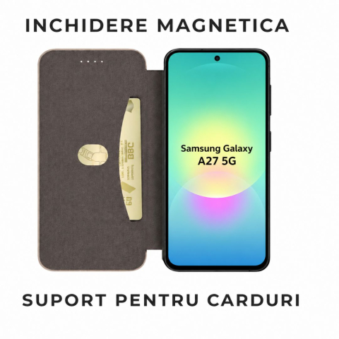 Husa tip carte pentru Samsung Galaxy A27 5G cu inchidere magnetica si functie stand [5]