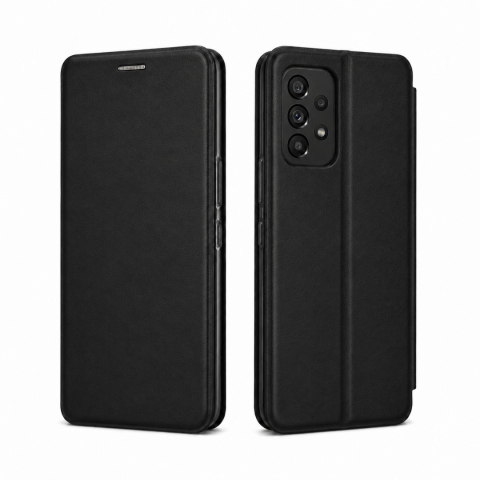 Husa tip carte pentru Samsung Galaxy A53 5G cu inchidere magnetica, Rezistenta la socuri, Functie de suport, Protectie completa (fata+spate) - Negru [0]