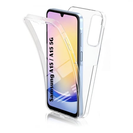 Huse Samsung - Husa transparenta 360 (fata+spate) pentru Samsung Galaxy A15 5G
