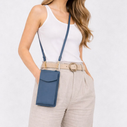 Husa universala pentru telefon, tip portofel, cu bareta de umar reglabila [4]