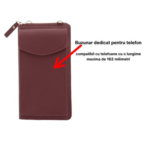 Husa universala pentru telefon, tip portofel, cu bareta de umar reglabila [7]
