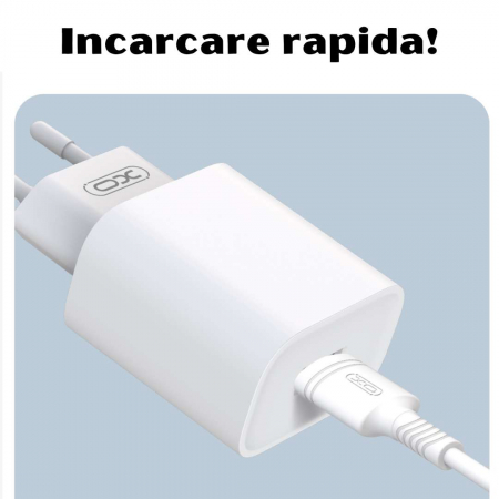 Incarcator USB 18W cu cablu Lightning - Alb [4]