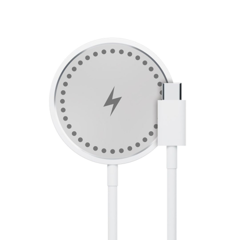 Cabluri & Incarcatoare - Incarcator Wireless Maxlife 15W - Incarcare Rapida - Compatibil Huse MagSafe - Alb