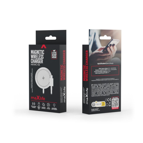 Incarcator Wireless Maxlife 15W - Incarcare Rapida - Compatibil Huse MagSafe - Alb [6]