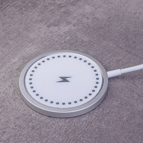 Incarcator Wireless Maxlife 15W - Incarcare Rapida - Compatibil Huse MagSafe - Alb [3]