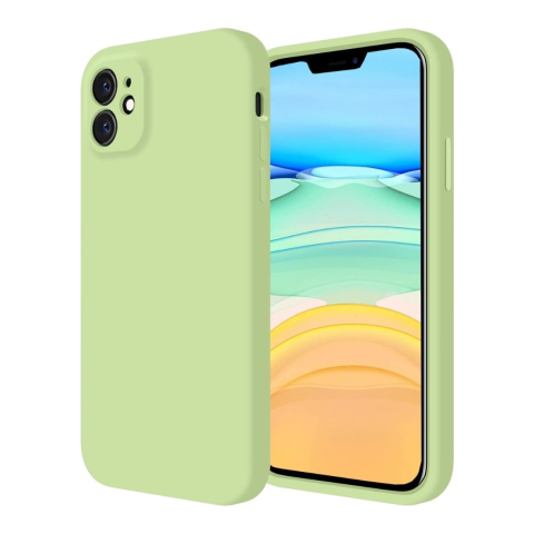Pachet protectie completa pentru Iphone 11 - Husa silicon + Folie protectie sticla - Verde [1]