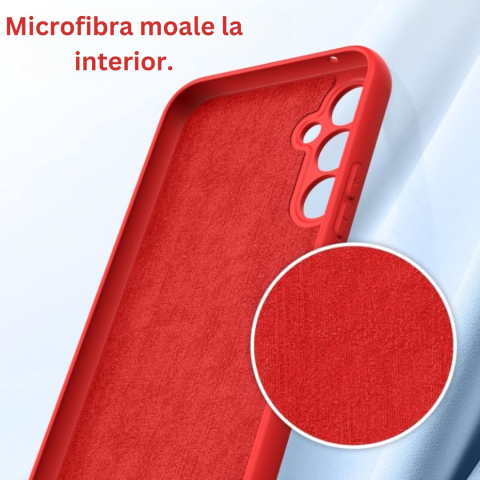 Pachet protectie completa pentru Samsung Galaxy A54 5G - Husa silicon + Folie protectie sticla - Rosu [5]