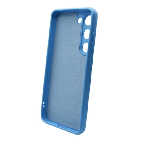 Pachet protectie completa pentru Samsung Galaxy S22 - Husa silicon + Folie protectie sticla - Albastru deschis [5]