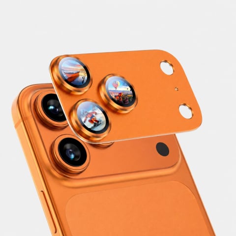 Folii de protectie - Protectie camere iPhone 17 Pro din sticla securizata full cover cu rama metalica