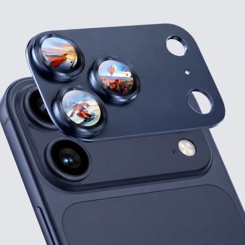 Folii de protectie - Protectie camere iPhone 17 Pro din sticla securizata full cover cu rama metalica