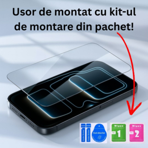 Set 2 folii de sticla transparente pentru iPhone 17 Pro - ZetGSM [3]