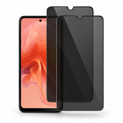 Pachete 2 Folii de Sticlă - Set 2 Folii de Sticla Privacy pentru Motorola Moto G04 - Full Glue - Kit Montare Inclus