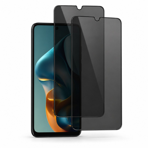 Pachete 2 Folii de Sticlă - Set 2 Folii de Sticla Privacy pentru Motorola Moto G05 - Full Glue - Kit Montare Inclus