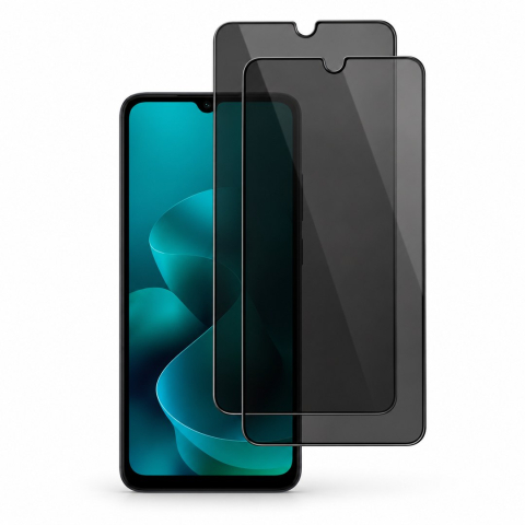 Pachete 2 Folii de Sticlă - Set 2 Folii de Sticla Privacy pentru Motorola Moto G06 - Full Glue - Kit Montare Inclus