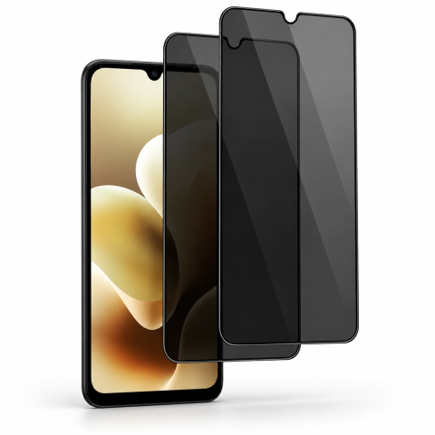 Pachete 2 Folii de Sticlă - Set 2 Folii de Sticla Privacy pentru Motorola Moto G06 Power - Full Glue - Kit Montare Inclus