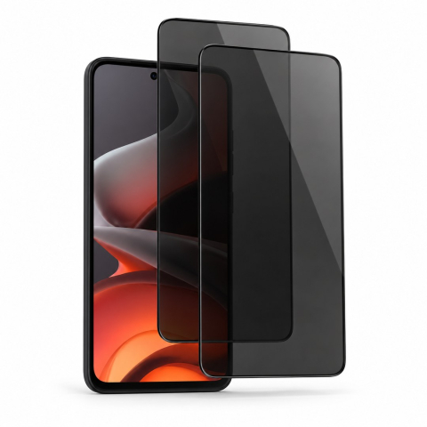 Pachete 2 Folii de Sticlă - Set 2 Folii de Sticla Privacy pentru Motorola Moto G15 - Full Glue - Kit Montare Inclus
