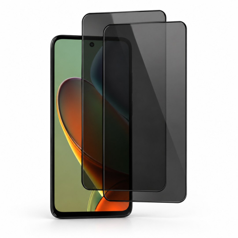Pachete 2 Folii de Sticlă - Set 2 Folii de Sticla Privacy pentru Motorola Moto G15 Power - Full Glue - Kit Montare Inclus
